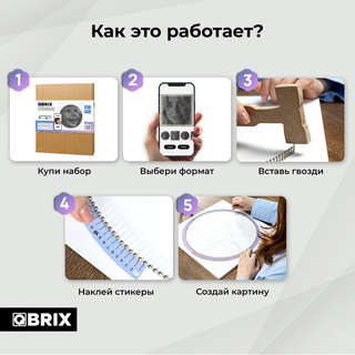 Картина QBRIX нитью по фото 6
