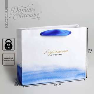 Пакет подарочный ламинированный «Гармонии», 22х17.5х8 см 5