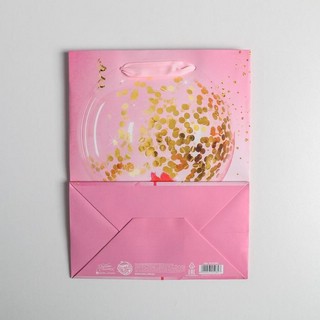 Пакет подарочный ламинированный вертикальный «С Днем Рождения!», 18х23х10 см 3