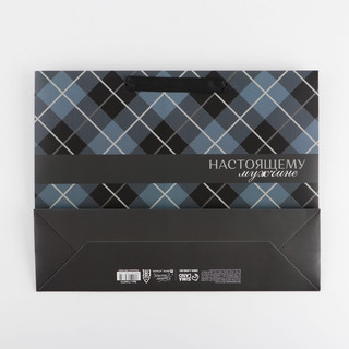 Пакет подарочный ламинированный горизонтальный «Man», 40х31х11.5 см 6