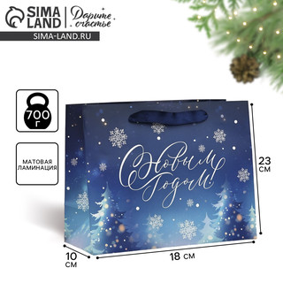 Пакет подарочный ламинированный «С Новым годом», 18х23х10 см 4