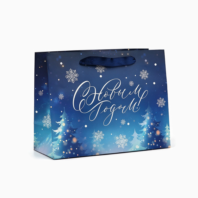 Пакет подарочный ламинированный «С Новым годом», 18х23х10 см