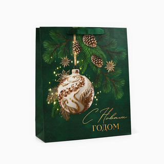 Пакет подарочный ламинированный «С Новым годом», ёлочные игру...
