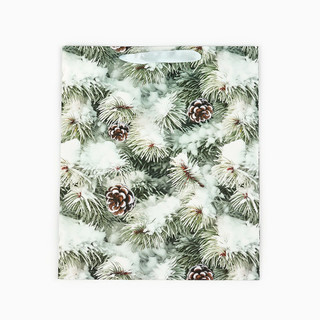 Пакет подарочный ламинированный «Зимняя ель», 26х30х9 см 2