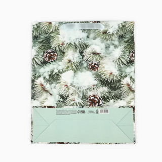 Пакет подарочный ламинированный «Зимняя ель», 26х30х9 см 4