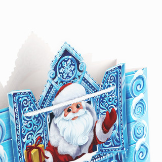 Пакет подарочный новогодний «Дед Мороз», 30х26х10 см 6