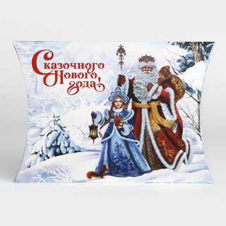 Коробка складная фигурная «Дед Мороз и Снегурочка», 26х19х4 см 2