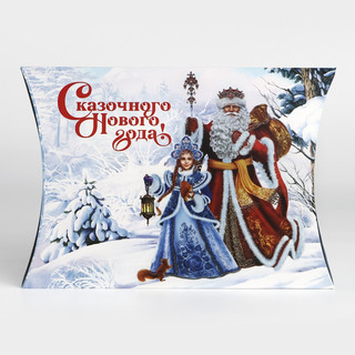 Коробка складная фигурная «Дед Мороз и Снегурочка», 26х19х4 см 3