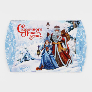 Коробка складная фигурная «Дед Мороз и Снегурочка», 26х19х4 см 5
