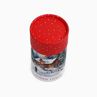 Коробка-цилиндр «Зимний лес», 8х14.5 см 2