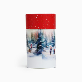 Коробка-цилиндр «Зимний лес», 8х14.5 см 3