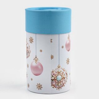 Коробка-цилиндр «Снежная нежность», 8х14.5 см 3