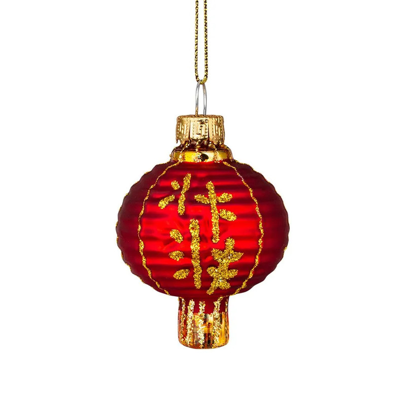 Елочная игрушка 'Китайский фонарик' 6 см, стекло, ErichKrause Decor