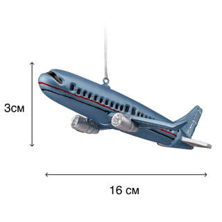 Елочная игрушка 'Лайнер' 16 см, стекло, ErichKrause Decor 2