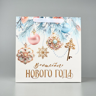 Пакет подарочный ламинированный 'Волшебный праздник', 30х30х12 см 2