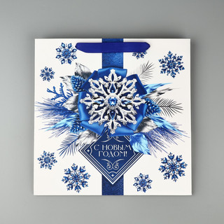 Пакет подарочный ламинированный 'С Новым годом', 30х30х12 см 4