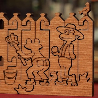 Пазл диорама 'Марк Твен' деревянные, 234 детали, DaVICI 13