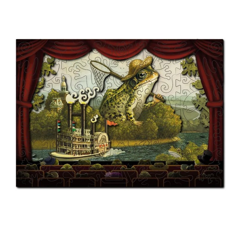 Пазл диорама 'Марк Твен' деревянные, 234 детали, DaVICI