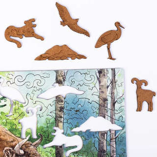 Деревянный пазл 'Зубр', 150 деталей, Treearti 8