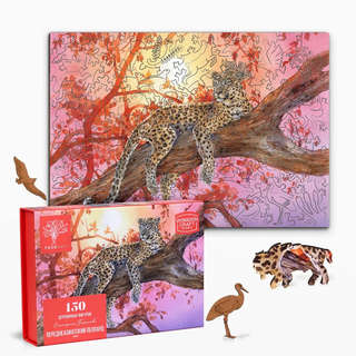 Деревянный пазл 'Переднеазиатский леопард', 150 деталей, Treearti 1