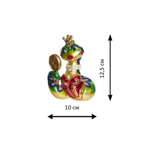 Змея с зеркальцем зеленая, 12.5 см, стекло, Holiday Classics 2