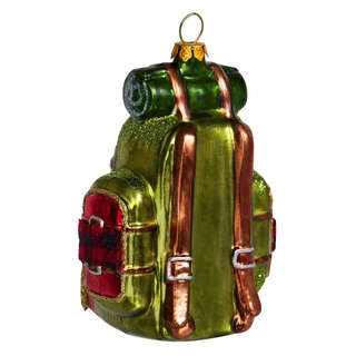 Елочное украшение 'Рюкзак путешественника' 9.5 см, стекло, Holiday Classics 2