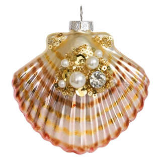 Елочное украшение 'Ракушка-жемчужница' 7.5 см, стекло, Holida...