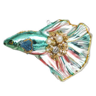 Елочное украшение 'Рыбка Петушок Бетта' 12см, стекло, Holiday...