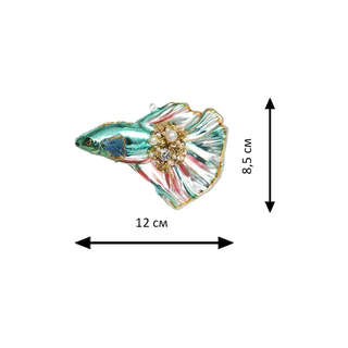 Елочное украшение 'Рыбка Петушок Бетта' 12см, стекло, Holiday Classics 2