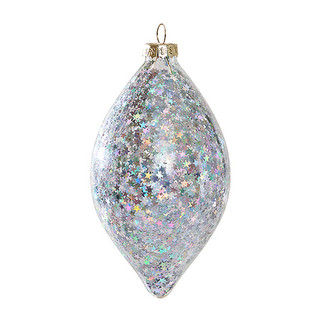 Капля 'Ледяная фантазия' с серебряными звездочками, стекло, 1...