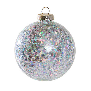 Шар 'Ледяная фантазия' с серебряными звездочками, стекло, 8 с...