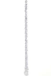 Сосулька-капля серебряная, 30 см, стекло, Holiday Classics