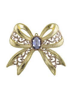 Елочное украшение 'Бант 'Золотое плетение' 12х10.5 см, Holida...