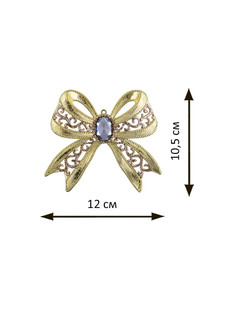 Елочное украшение 'Бант 'Золотое плетение' 12х10.5 см, Holiday Classics 2