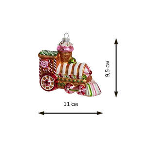 Елочное украшение 'Пряничный паровозик' 11 см, стекло, Holiday Classics 2