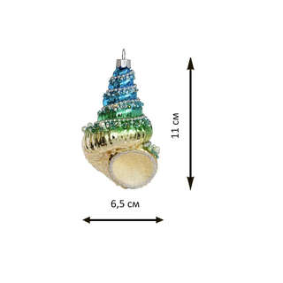 Елочное украшение 'Изумрудная ракушка' Holiday Classics 3