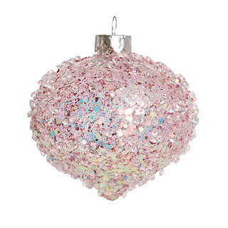 Капля 'Ледяная россыпь' розовая, стекло, Holiday Classics