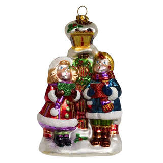 Елочное украшение 'Дети у старинного фонаря' стекло, Holiday ...