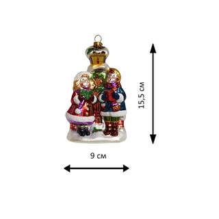 Елочное украшение 'Дети у старинного фонаря' стекло, Holiday Classics 2