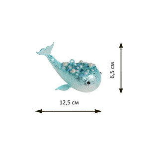 Елочное украшение 'Голубой кит' стекло, Holiday Classics 2