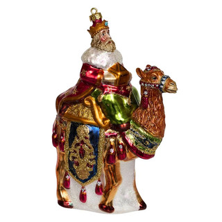 Елочное украшение 'Волхв с дарами на верблюде' стекло, Holida...
