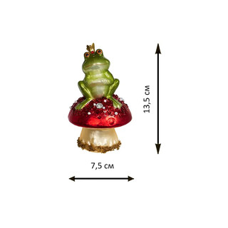 Лягушка на грибочке / Олененок на грибочке, стекло, Holiday Classics 3