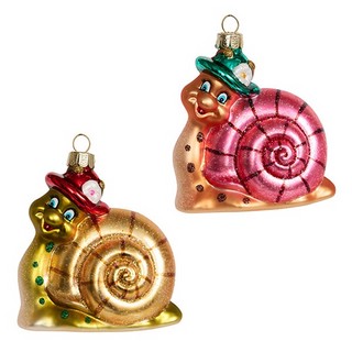 Елочная игрушка 'Улитка' стекло, 8.5 см, в ассортименте, Holi...