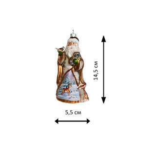 Елочное украшение 'Дед Мороз с лесными зверятами' стекло, Holiday Classics 2