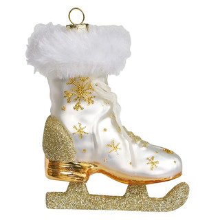 Елочное украшение 'Фигурный конек с золотыми снежинками' стекло, Holiday Classics 2
