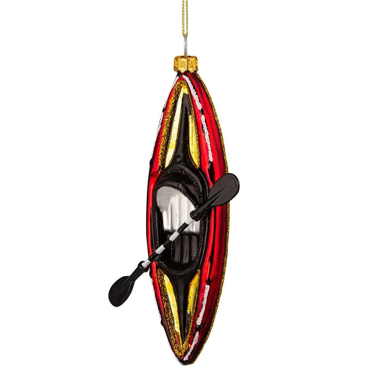 Елочная игрушка 'Каяк' 14 см, стекло, ErichKrause Decor