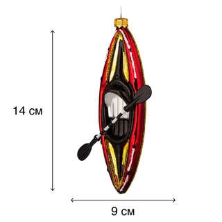 Елочная игрушка 'Каяк' 14 см, стекло, ErichKrause Decor 2