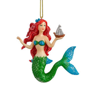 Елочная игрушка 'Русалочка с корабликом' 9 см, ErichKrause Decor