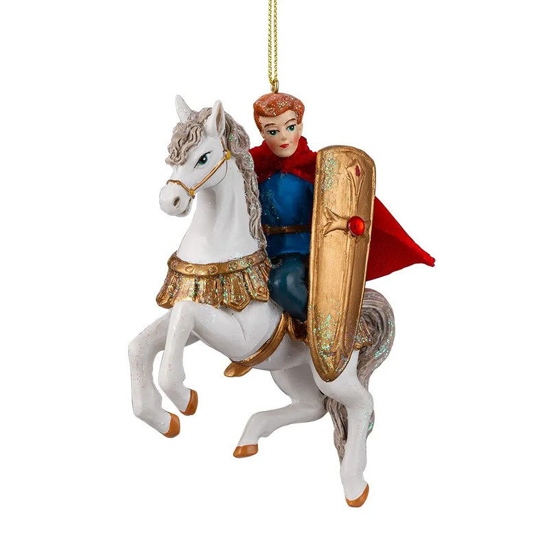 Елочная игрушка 'Принц на белом коне' 10 см, ErichKrause Decor
