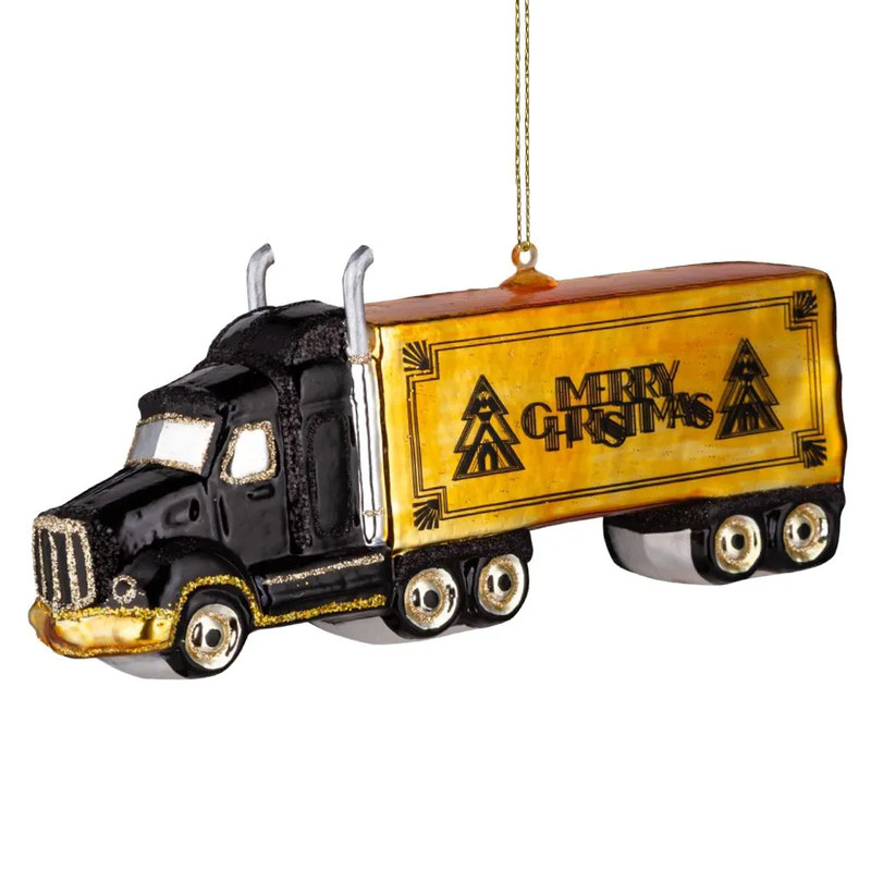 Елочная игрушка 'Праздник к нам приходит' (фура) 17 см, стекло, ErichKrause Decor